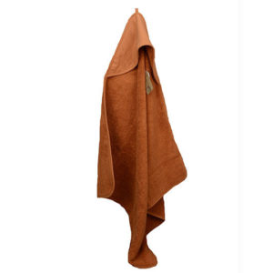 PRINT-Me® Baby Hooded Towel Serviette terra cotta