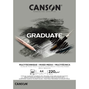 CANSON Graduate Mixed Media A4 400110370 20 flles, gris, 220g