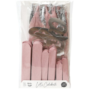 I AM CREATIVE Set de Fête, rose, argent 6010.982 8 pcs.