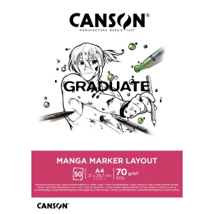 CANSON Graduate Manga Marker A4 50 flles, blance, 70g